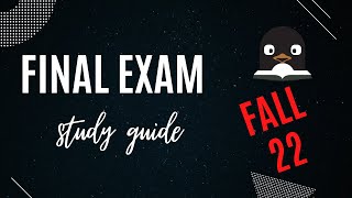 Final Exam Study Assignment