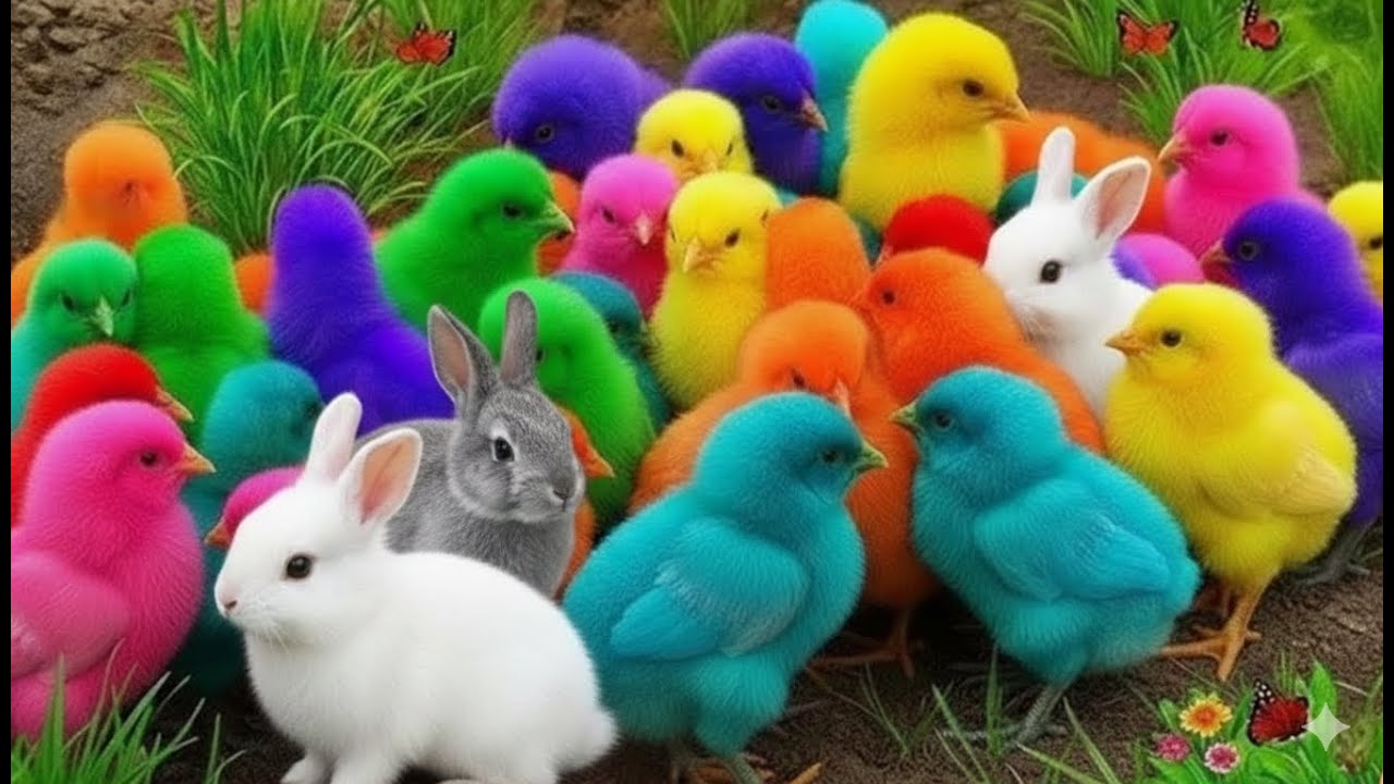 Catch Cute Chickens, Colorful Chickens, Rabbits, Cat, Goose, Duck,rainbowchicks