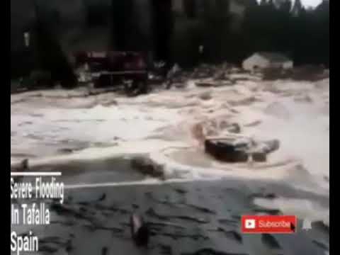 Severe Flooding in Tafalla, Spain