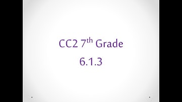 CC2 6.1.3 Video Lesson Week 2