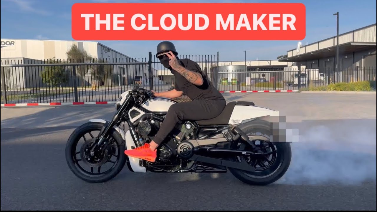 The Supercharged V-Rod gets a new look! + Burnout Video.