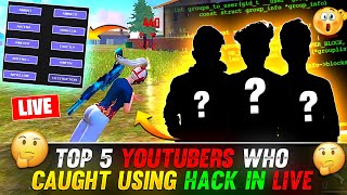 TOP 5 YOUTUBERS CAUGHT USING CHEATS IN LIVE 😱🔥|| GARENA FREE FIRE screenshot 3