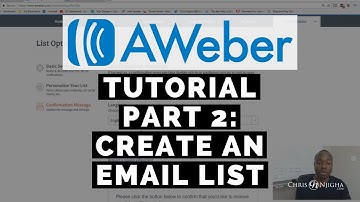 Aweber Email Marketing Tips: How to Create a New Email Marketing List | Aweber Tutorial Part 2