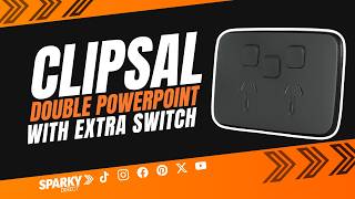 Clipsal Iconic E3025XA-AG | Essence Double Power Point With Extra Switch Complete | Ash Grey