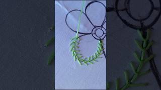 Unique fly stitch hand embroidery design tutorial #loopstitch #embroidery #handembroidery #threadart