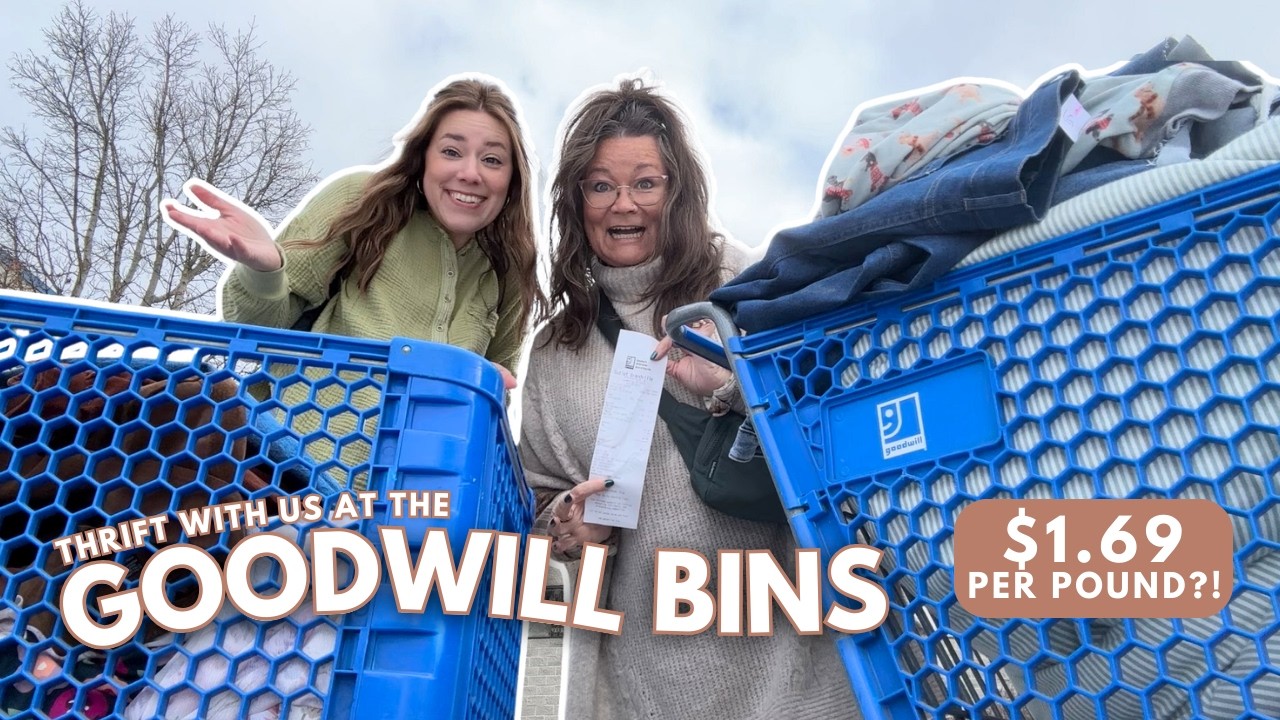 A FULL Cart for $30?! | Goodwill Bins | Thrift With Me | Thrift Haul Try On