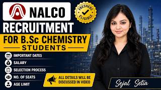 NALCO vacancies are out ! Bsc Chemistry Students eligible #nalco #psu #psujobs #govtjobalert#job