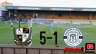 PORT VALE HIT 5 PAST MALDON AND TIPTREE. Port vale v maldon and tiptree matchday vlog