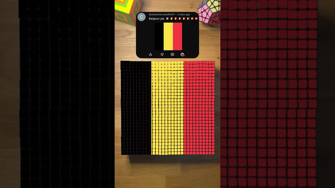 Making the BELGIUM Flag on Rubik's Cubes! 🇧🇪