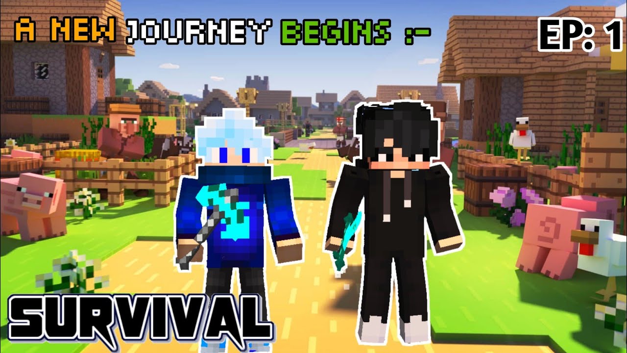 I started new Minecraft journey with my friend (must watch) 😊 - YouTube