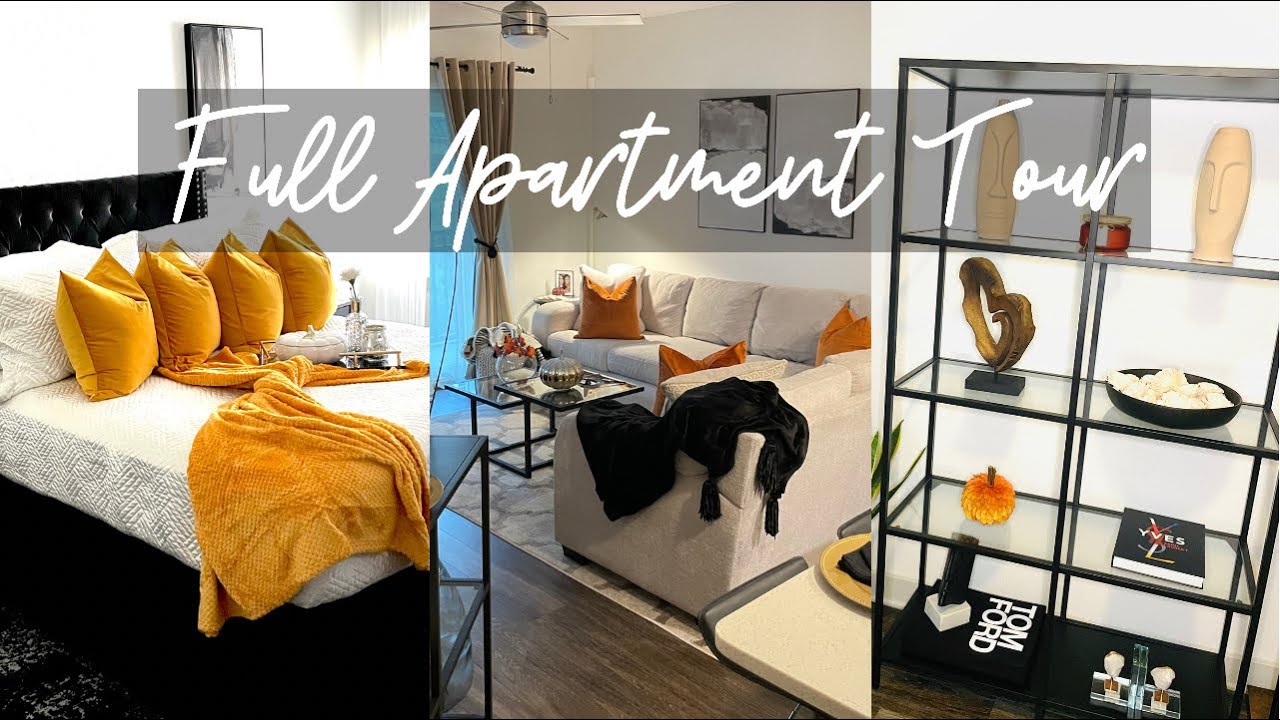 FULL LUXURY APARTMENT TOUR | MODERN GLAM APARTMENT | FALL DECOR ...