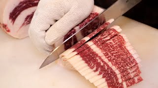 Amazing knife skill The best Korean beef steak - Korean food