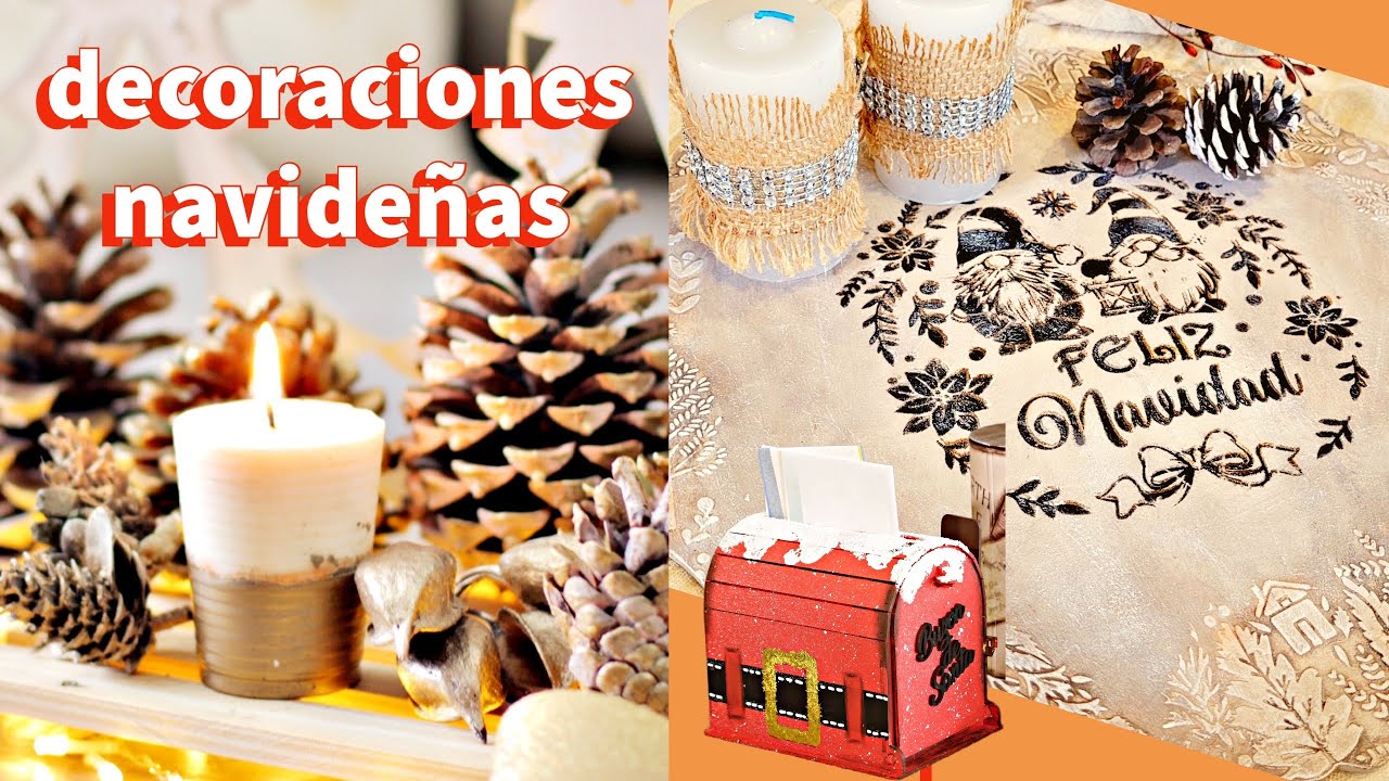 Manos a la Obra Tv 2022 Programa 44 Decoraciones Navideñas - Velas - Stencil - Pintura en Madera