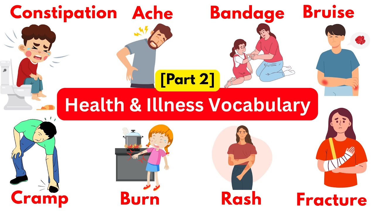 Health and Illness Vocabulary [Part 2] |  Vocabulary with Meanings and Sentences 