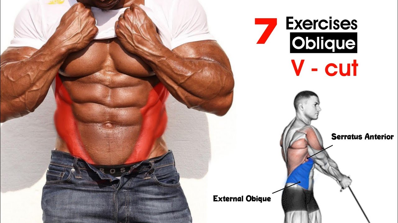the 7 BEST exercises V cut ABS workout at gym and home vcut abs 