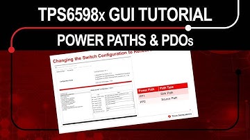TPS6598x GUI tool: Power paths & PDOs