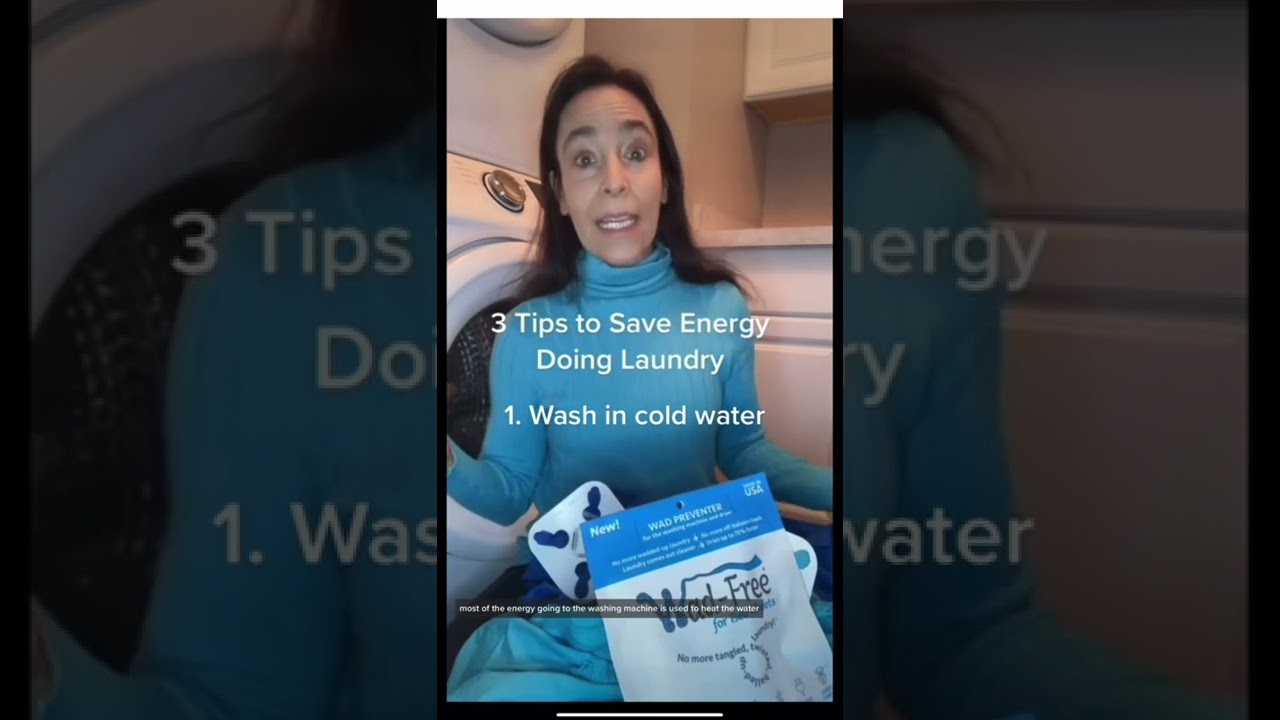 Energy Saving for Laundry: Use cold water, a low heat setting, and Wad-Free® for Bed Sheets! 🧺🇺🇸