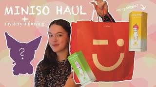 ♡MINISO HAUL♡ unboxing mystery boxes, sanrio, shopping haul, sonny angels