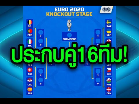 ประกบคู่รอบ 16 ทีมสุดท้าย ยูโร 2020