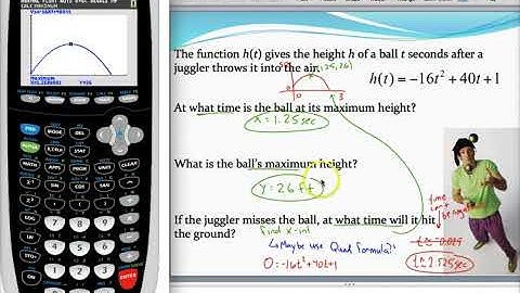Applications of quadratics: Objects thrown in the air