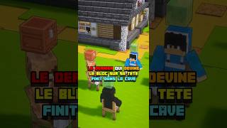 On DOIT DEVINER le BLOC sur NOTRE TÊTE sur MINECRAFT #minecraft #shorts