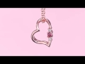 テディベア付 誕生石ダイヤ ラブハートネックレス ＰＧ