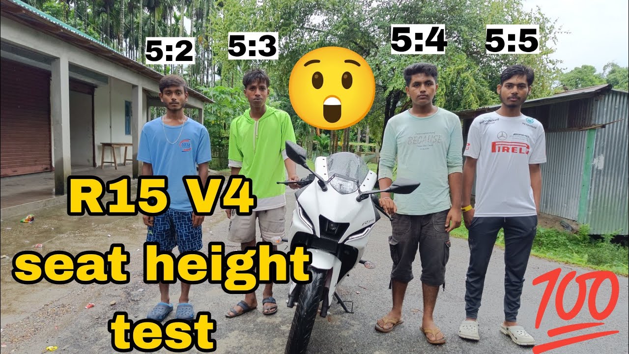 Yamaha R15 V4 Seat Hight Check || Kitni Hight Ka Insaan R15 Chalaa Sakta Hai 2024 ?💯😲