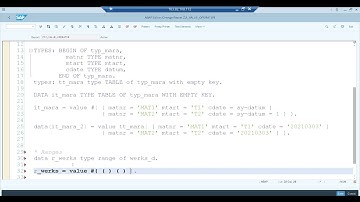 Video 5 - ABAP on HANA - Value Operator Part 1