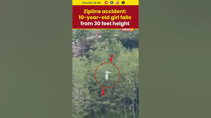 Manali Zipline Accident Video: 10-year-old girl falls from 30 feet height #zipline #shorts