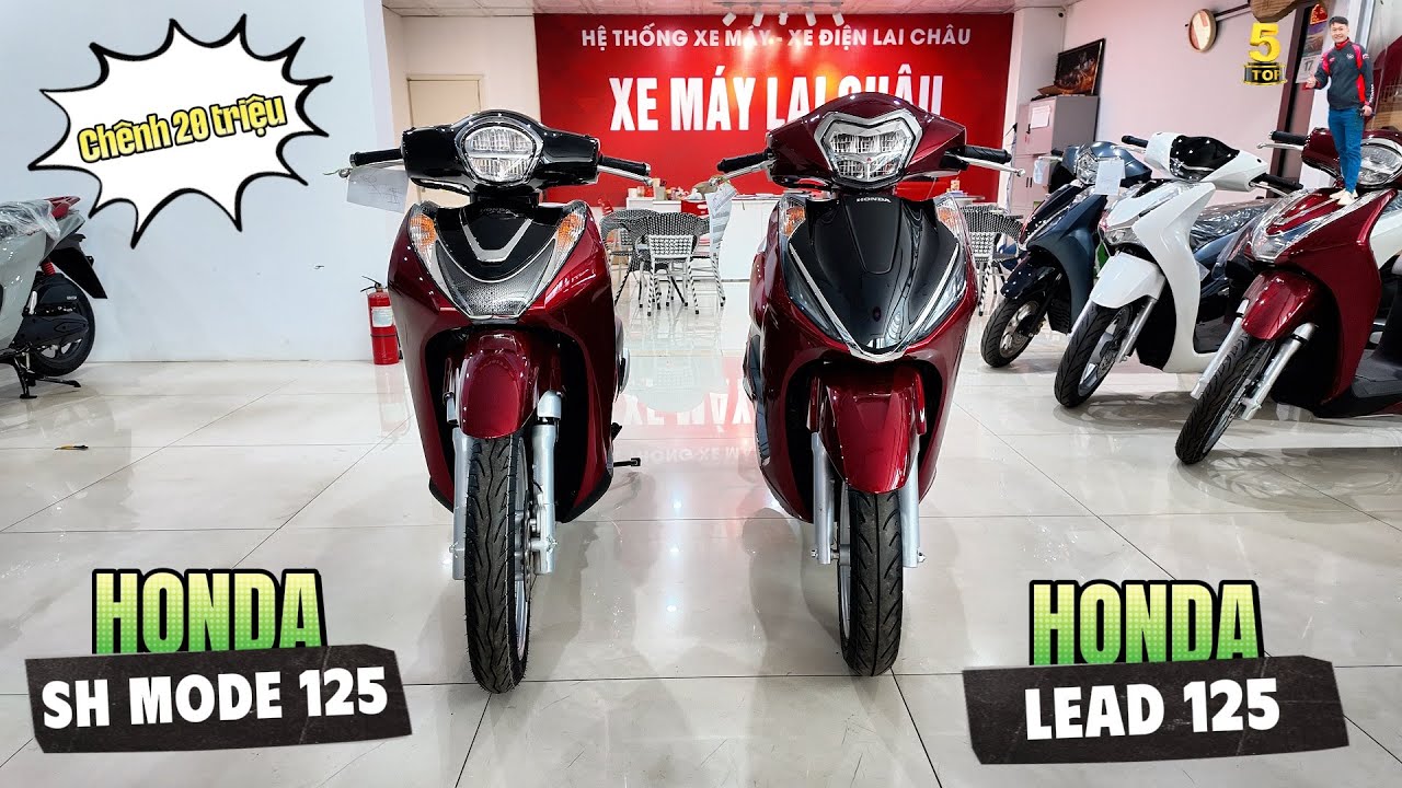 “SO SÁNH” Lead 125 ABS 2025 VS SH Mode 125 ABS 2025 ▶ Chênh nhau 20 triệu nên chọn EM nào..? 🔴 TOP 5