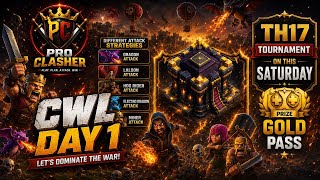 Ranked battles and cwl day1❤️ tournament coming soon❤️ #coc #prismlive