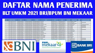 CARA Cek Daftar Nama Penerima BLT UMKM 2021 BRI BPUM BNI Mekaar, Login di e form bri bni Pakai KTP