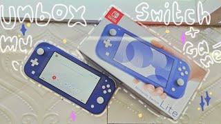 Unboxing my first Nintendo switch lite + Mario kart 8🍄☁️