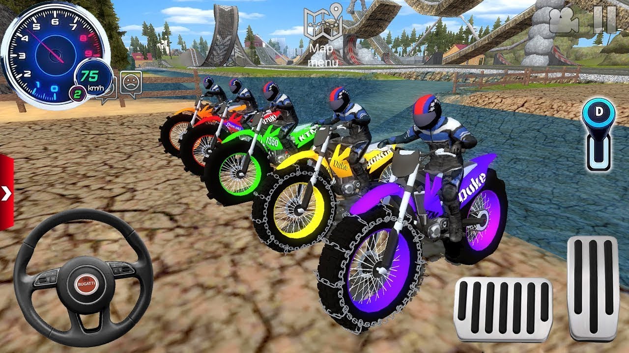 Impossible Dirt Motor Bikes Racing Game #2 - Extreme Driving Motocross Stunts - Android IOS Gameplay