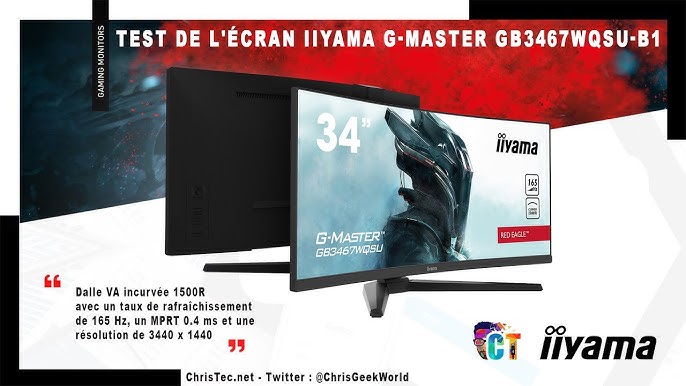 Ecran PC iiyama G-Master GB3467WQSU-B5 34 3440 x1440 165Hz