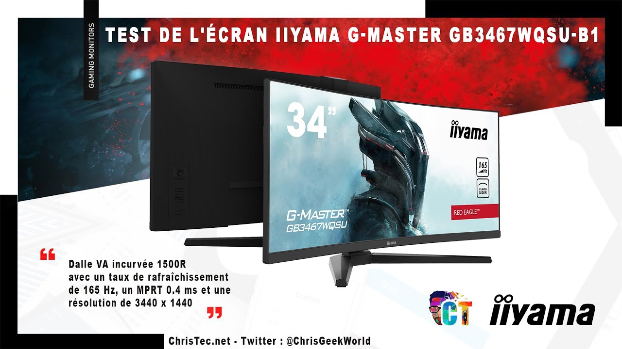 ➡️TEST de l'ecran iiyama G-Master GB3467WQSU-B1 Red Eagle: Écran gamer  ultrawide parfait (Review)🖥 