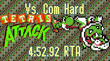 [Speedrun] Tetris Attack Game Boy - Vs. Com - Hard in 4:52.92 RTA