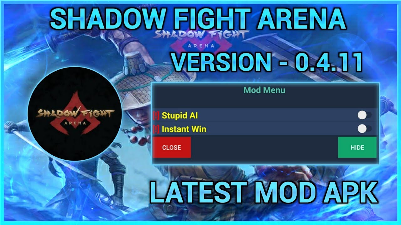 SHADOW FIGHT ARENA MOD APK ENEMY FREEZE , FULL A.I.
