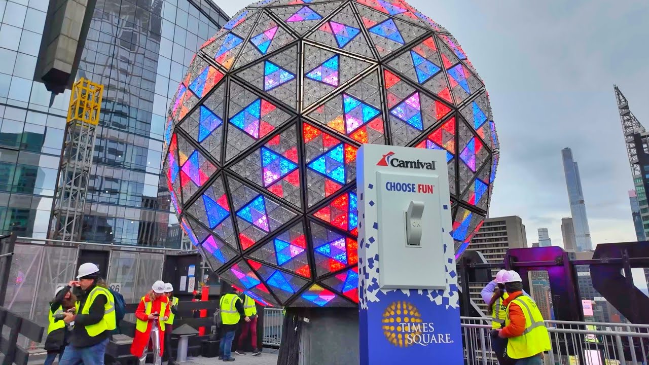 NYC Times Square New Years Eve 2024 Ball Drop Test - YouTube