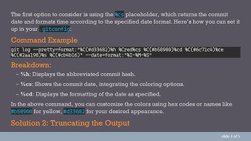 Customizing Your git log Output: Using Different Colors for Date and Time