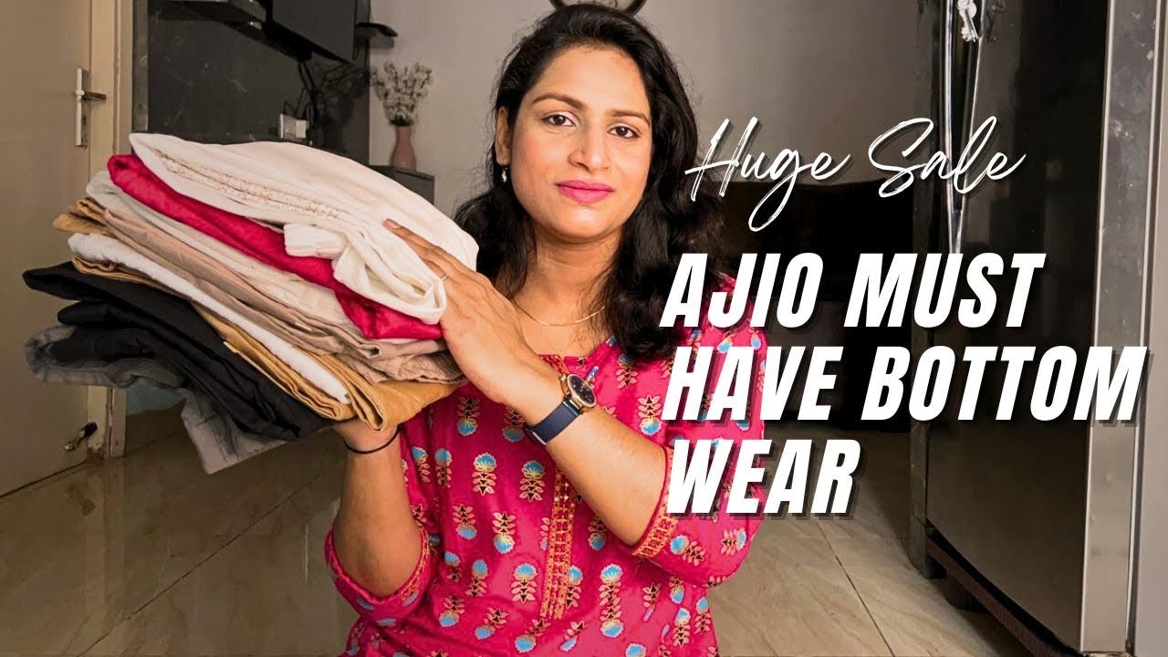 Ajio must have bottom wear haul under 500₹ || daily and festive wear bottom || golden trauser