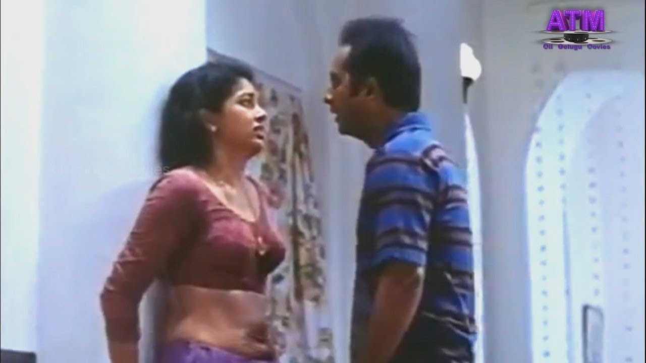 Subhalekha Sudhakar Misbehaving with Kamal Hassans Wife Gouthami (Dhrohi Telugu Movie Video Scene )