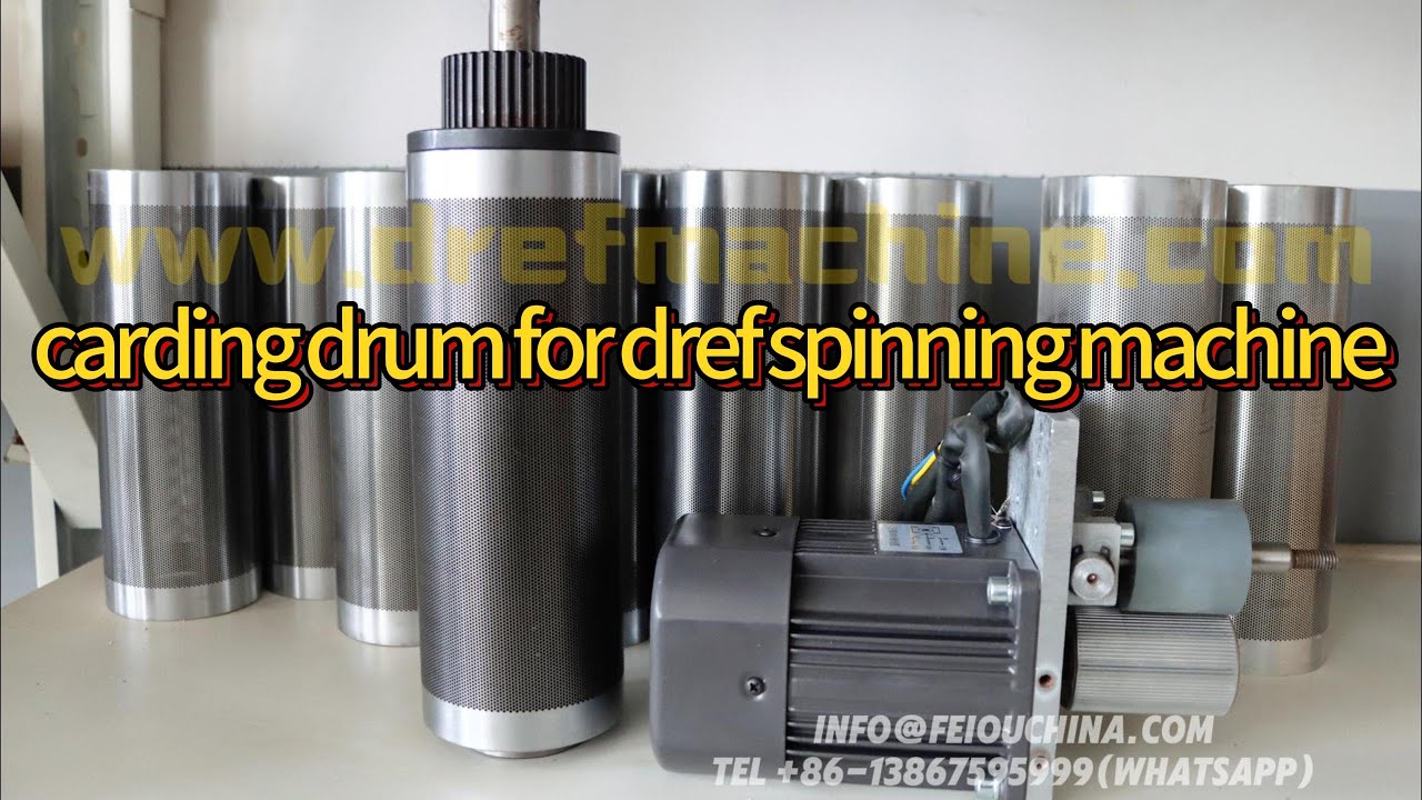 carding drum for dref spinning machine #dref #machine #machinery - YouTube