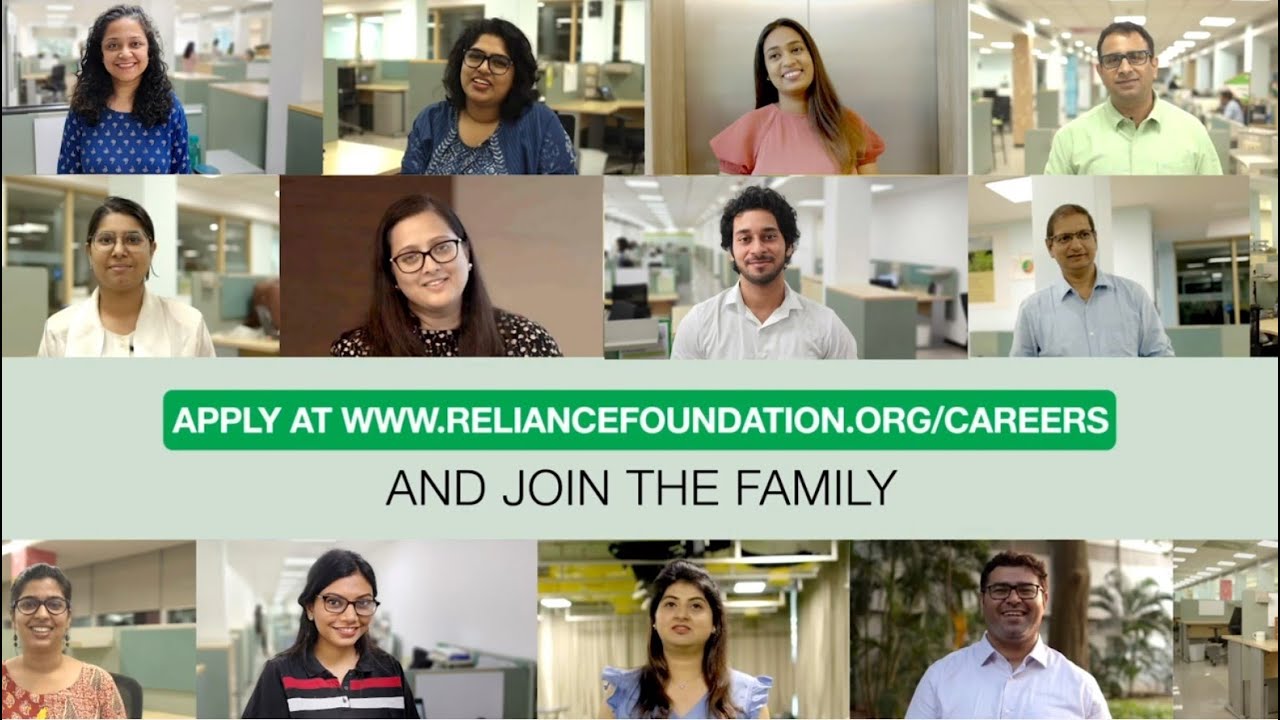 Careers Join us Reliance Foundation YouTube