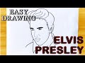 How to Draw Elvis Presley Step by Step Easy | Elvis Face Drawing for Beginners