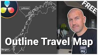 Outline Travel Map in Davinci Resolve - *FREE* files included screenshot 2