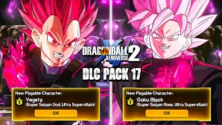 NEW DLC 17 CHARACTER GAMEPLAY! Ultra Supervillain Vegeta \& Goku Black! - Dragon Ball Xenoverse 2