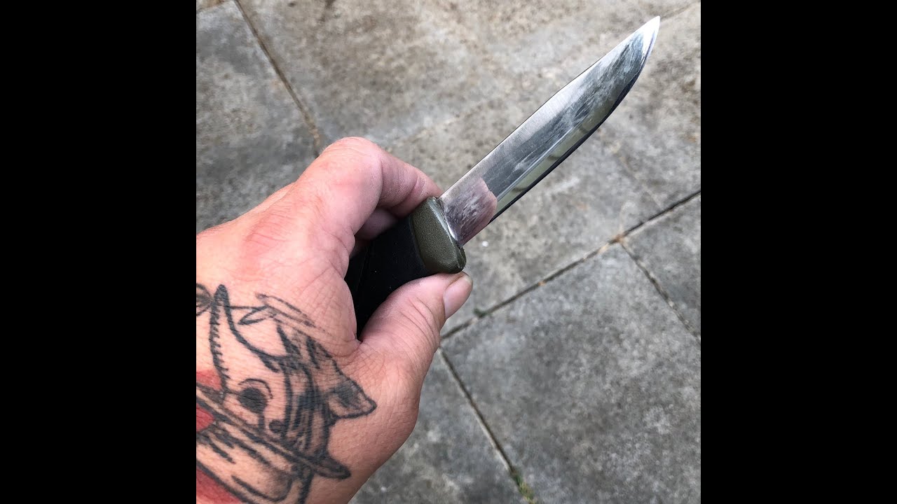 Knife Sharpening Mora Knife Grinding Scandi to Convex YouTube