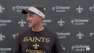 Dennis Allen speaks on OTAs, Tanoh's achilles injury, and linebacker battle