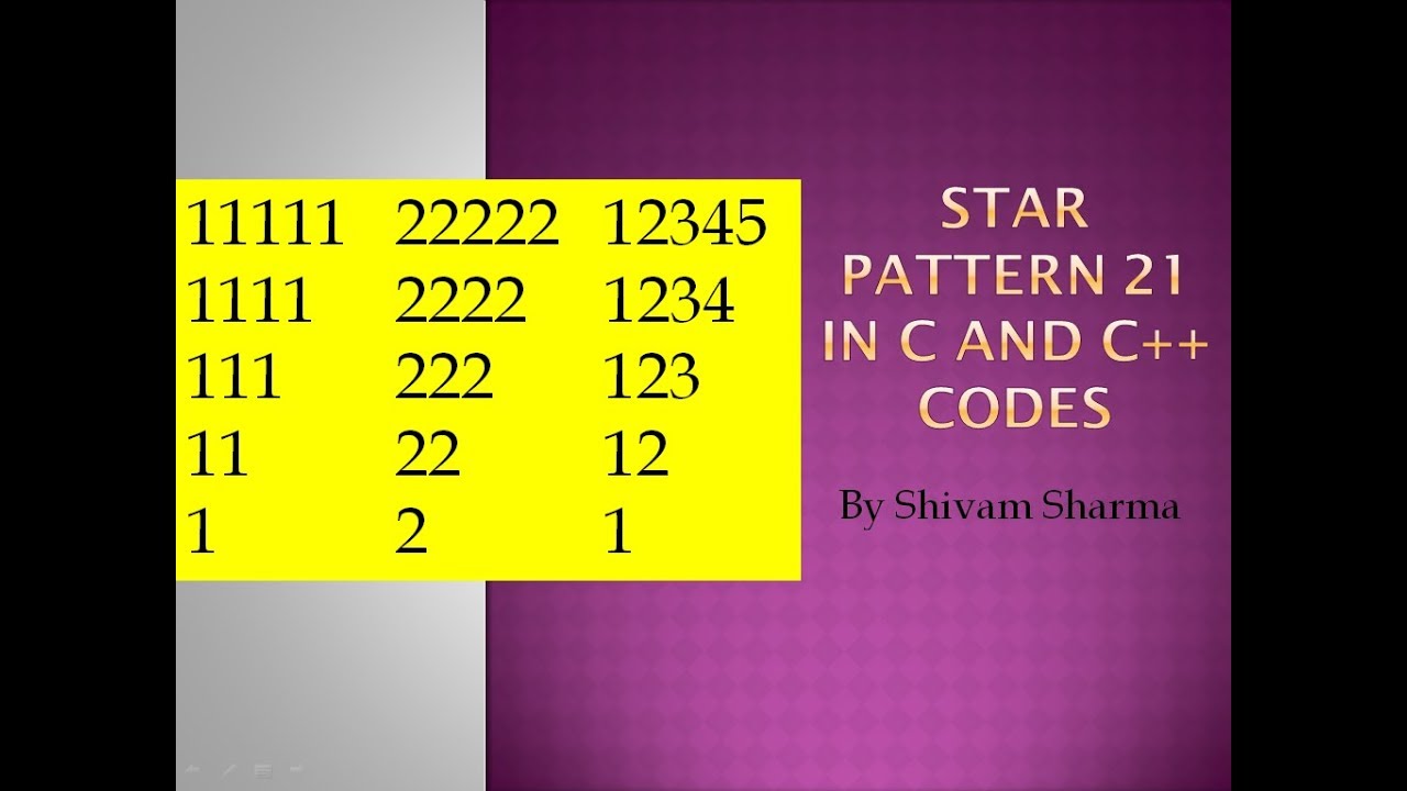 Star pattern 21 in c++ program//must watch for knowledge//input from ...